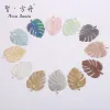 European and American natural leaf pendants, cut turtle back leaf necklaces, accessory materials, earring accessories, diy semi-finished jewelry details Picture